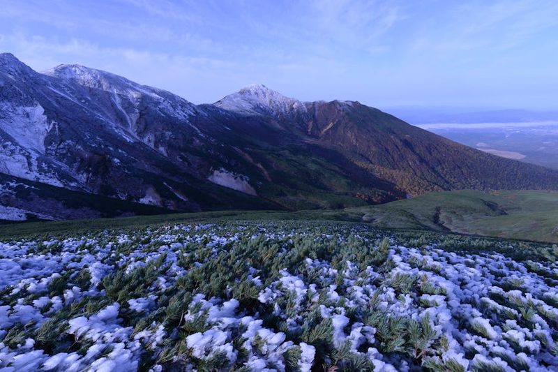 Tokachidake volcanic mountain in Hokkaido