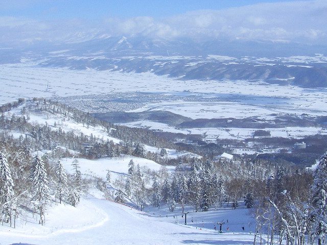 Furano Ski Resort slopes in Hokkaido, Japan
