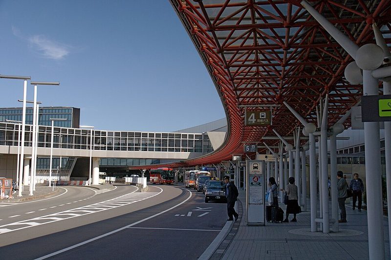 Interior of New Chitose Airport terminal building in Hokkaido Japan
